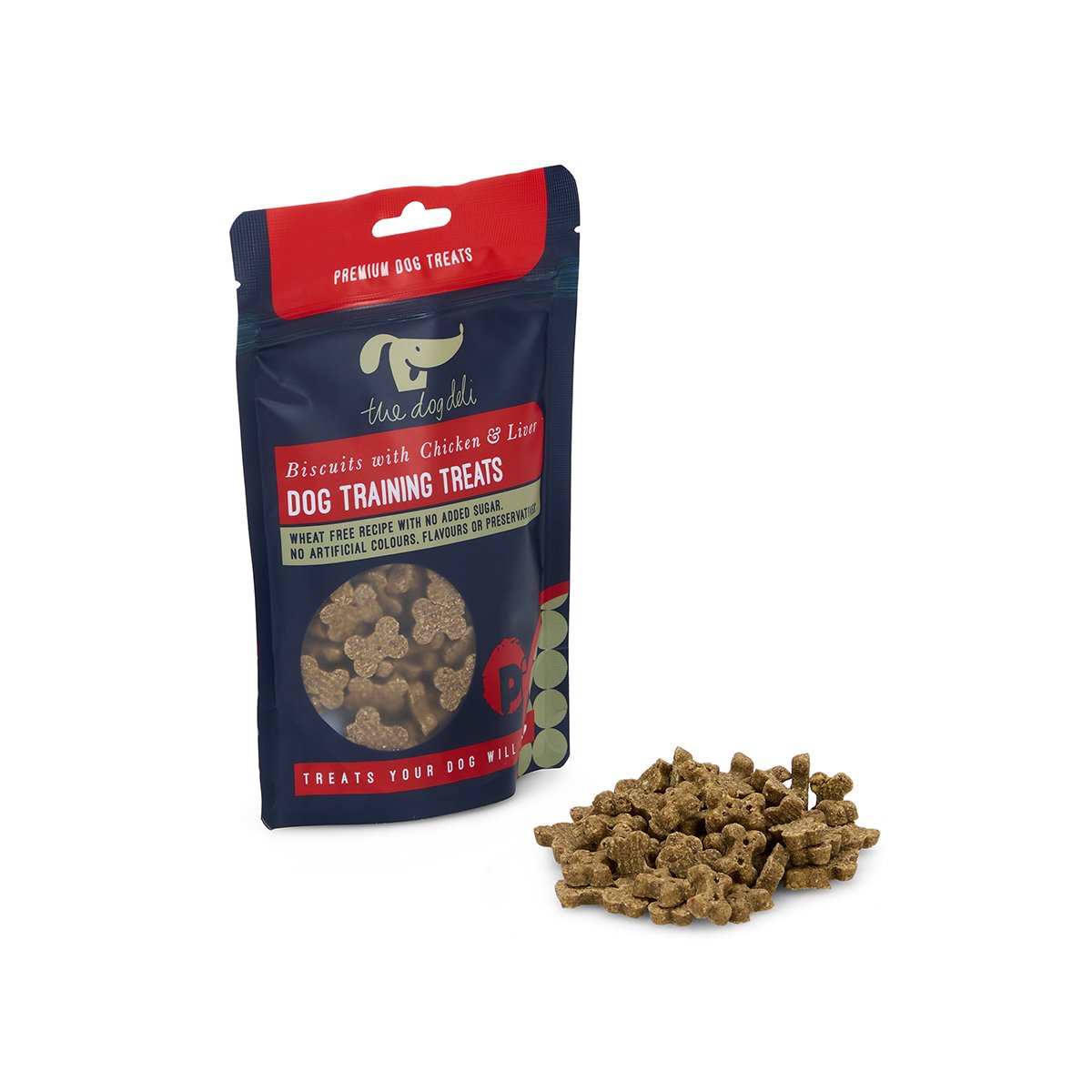 DOG DELI BISCUITS WITH CHICKEN & LIVER TRAINING TREATS 120G