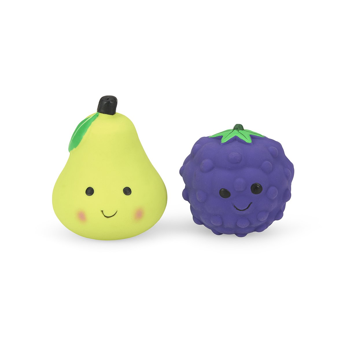 FOODIE FACES LATEX DOG TOYS - PEAR AND BLACKBERRY SML