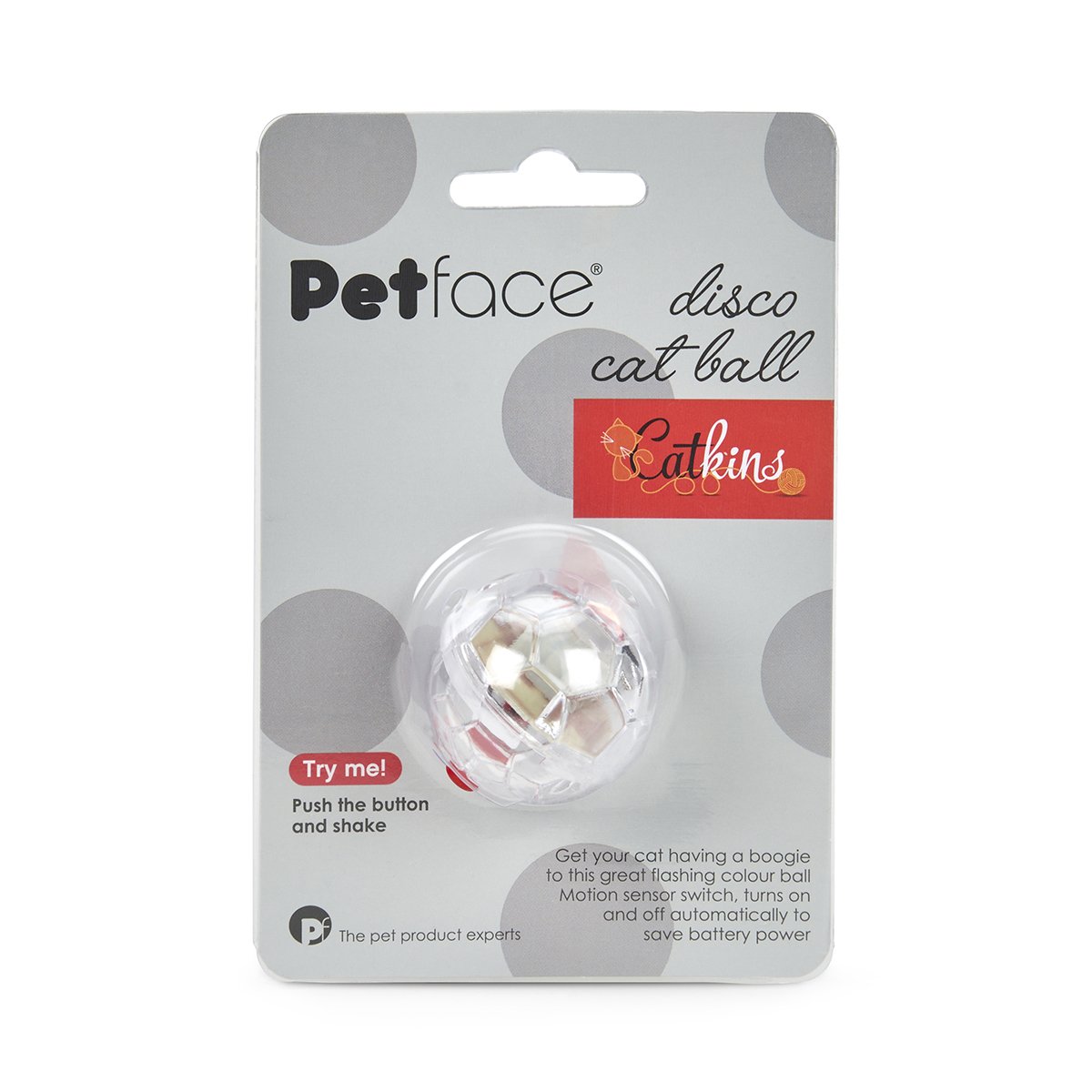 CATKINS DISCO CAT BALL TOY