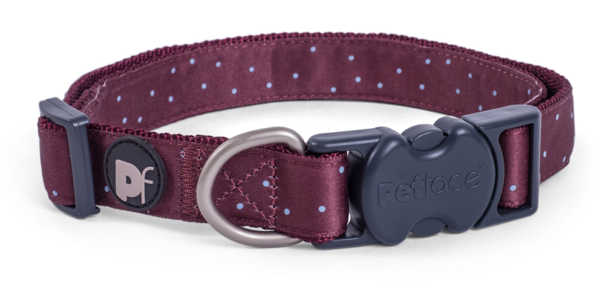 OX BLOOD DITSY SPOT DOG COLLAR MED