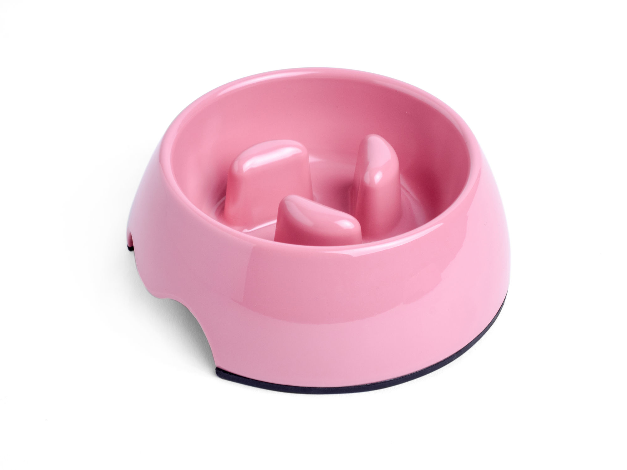 ANTI GULPING DOG BOWL PINK SML