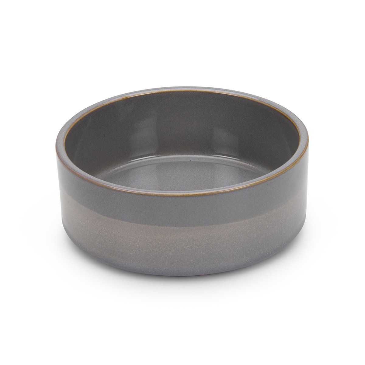 GREY TWO-TONE REACTIVE GLAZE CERAMIC BOWL 20CM