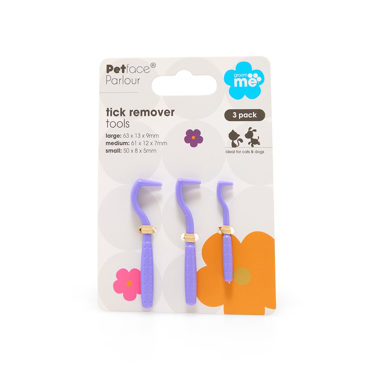 PETFACE 3 PACK TICK REMOVER TOOLS