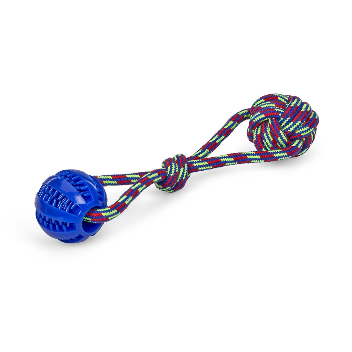 TOYZ TREAT BALL ON ROPE DOG TOY : Petface by LeisureGrow Products Ltd