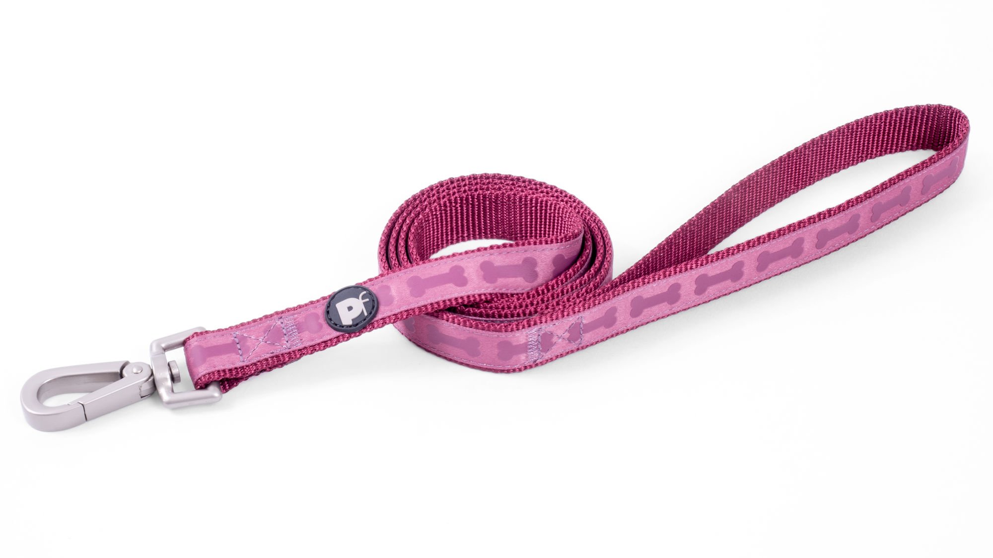 COUNTRY BERRY TONAL BONES DOG LEAD MED