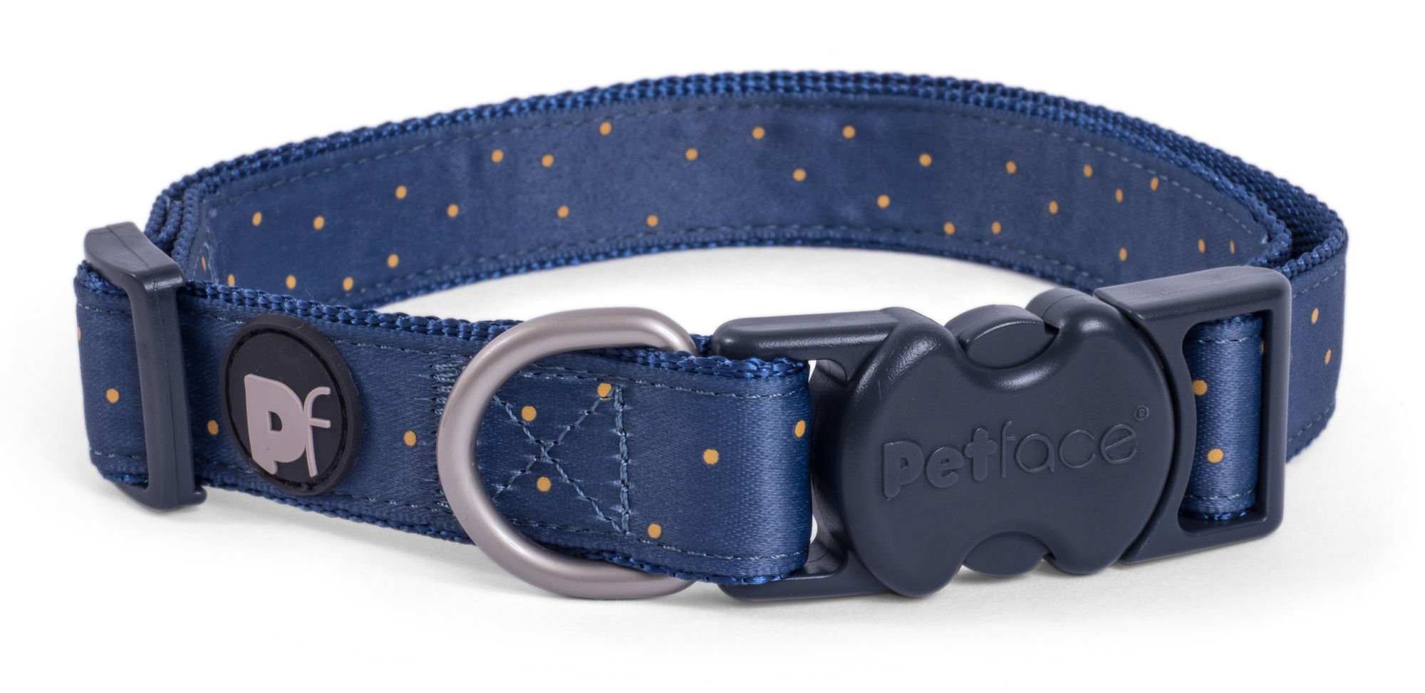 OCHRE DITSY SPOT DOG COLLAR SML