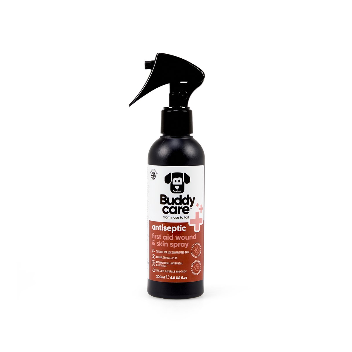 BUDDYCARE PET ANTISEPTIC FIRST AID WOUND & SKIN SPRAY 200ML