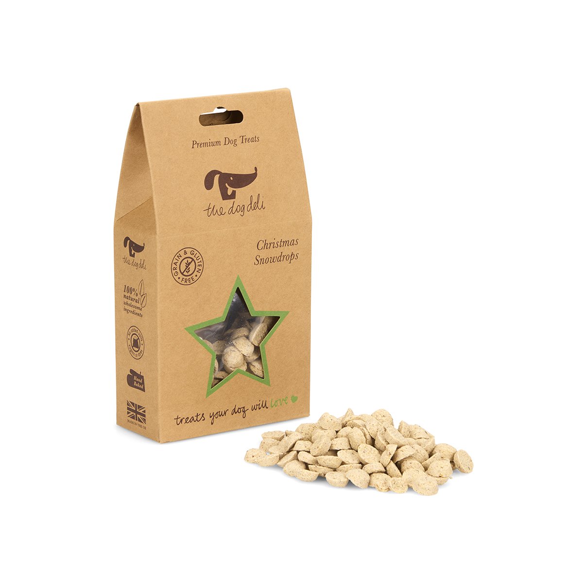 DOG DELI CHRISTMAS SNOWDROPS DOG TREATS 100G