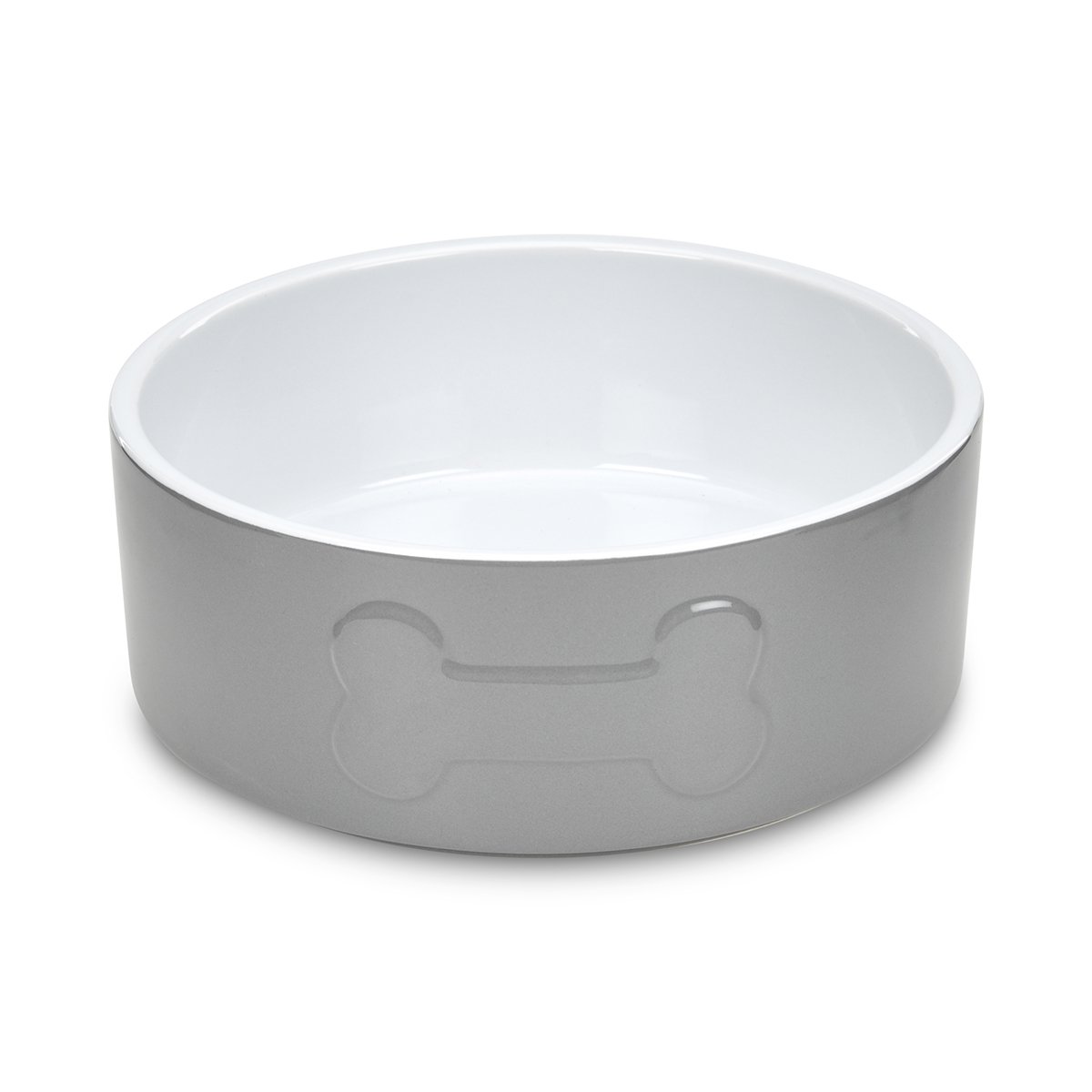 BONE CERAMIC BOWL GREY/WHITE 20CM