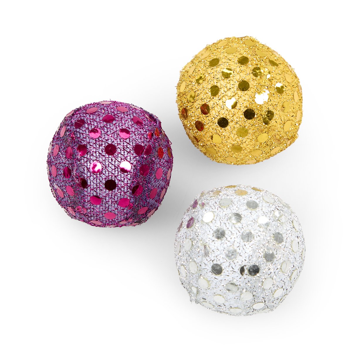 CATKINS 3 PACK CAT TOY GLITTER BALLS