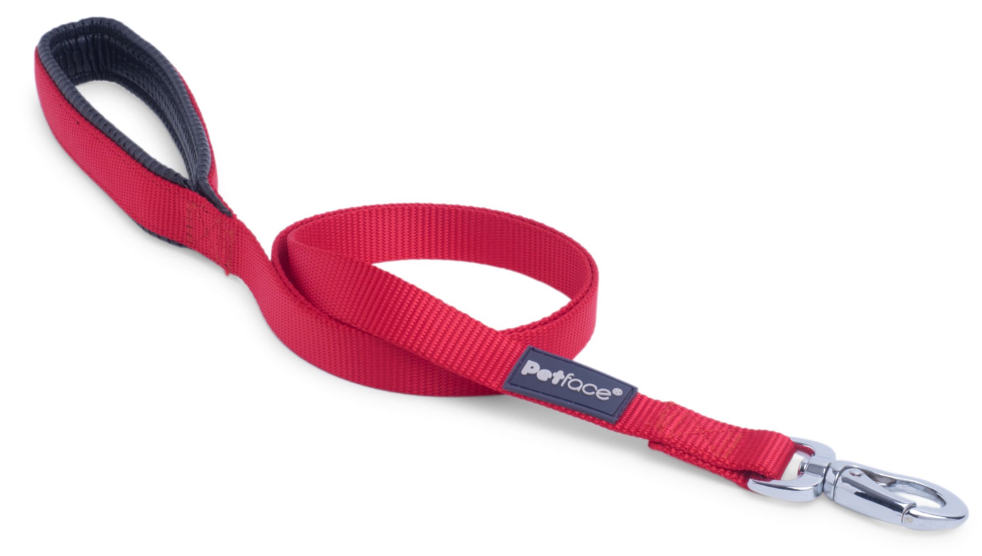 PADDED NYLON DOG LEAD RED MED