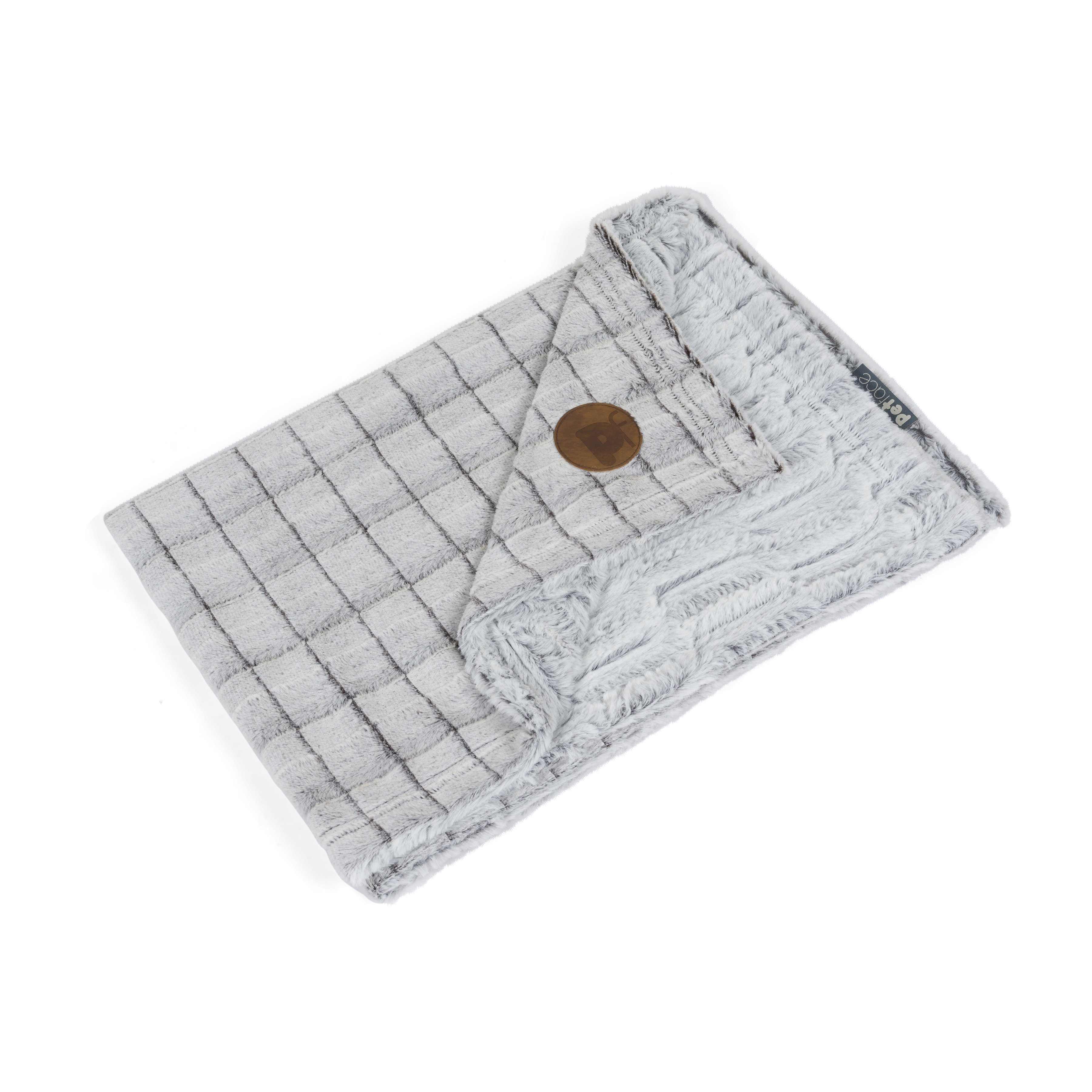 WHITE PLUSH PET COMFORTER BLANKET