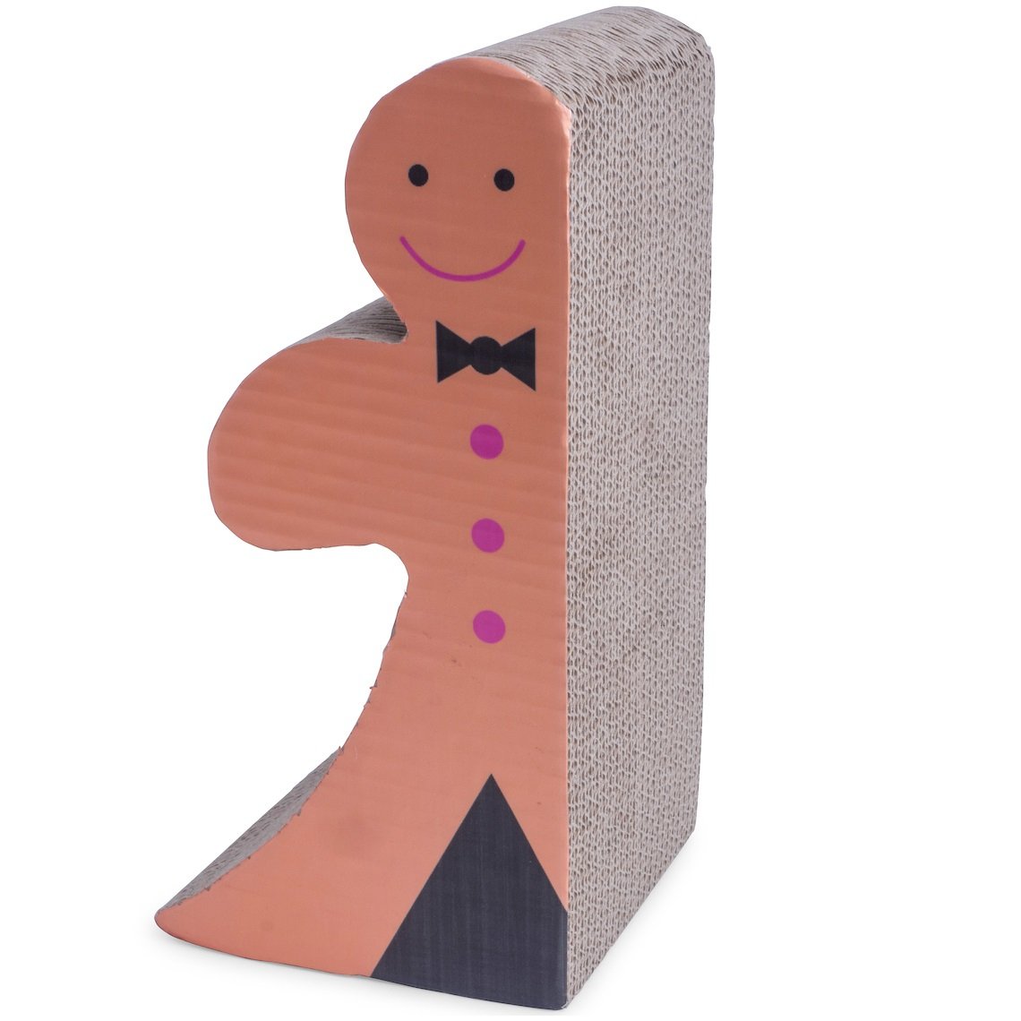 GINGERBREAD MAN CHRISTMAS CARDBOARD CAT SCRATCHER