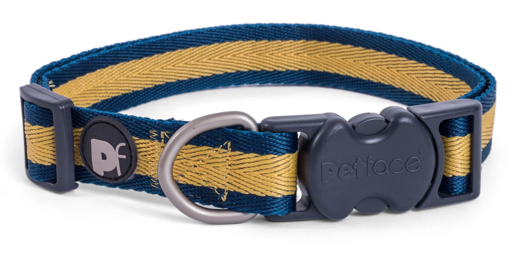 OCHRE STRIPE DOG COLLAR SML