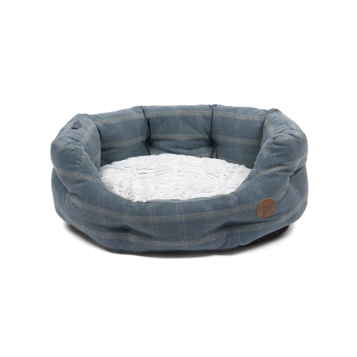 HEATHER TWEED OVAL PET BED MED