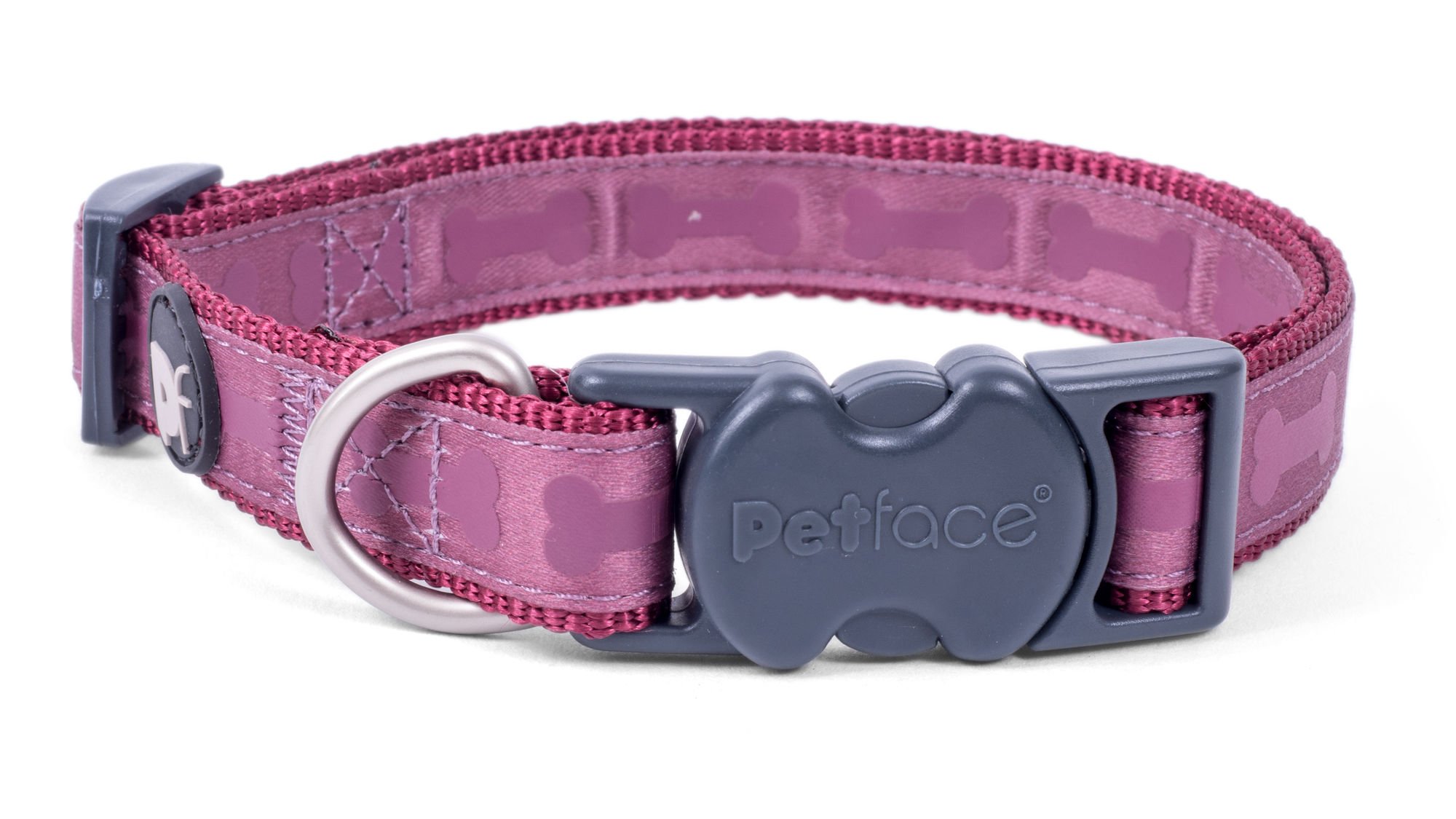 COUNTRY BERRY TONAL BONES DOG COLLAR LRG