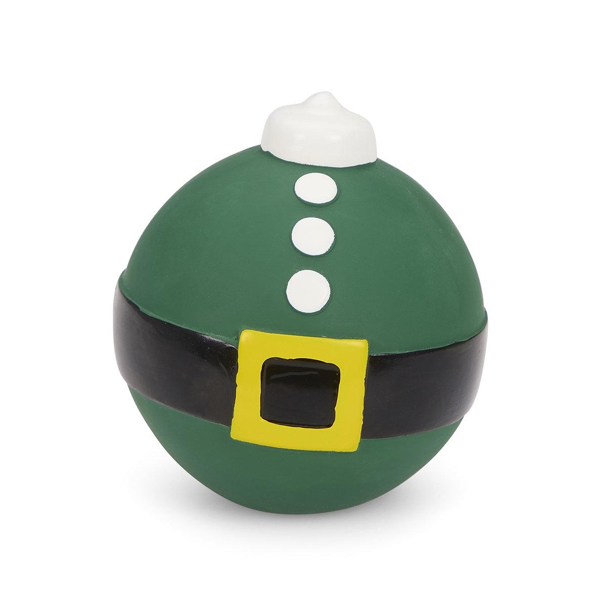 ELF BAUBLE LATEX CHRISTMAS DOG TOY