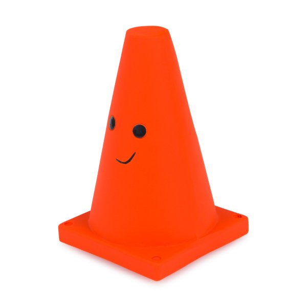 LITTLE PETFACE TERI THE TRAFFIC CONE LATEX DOG TOY