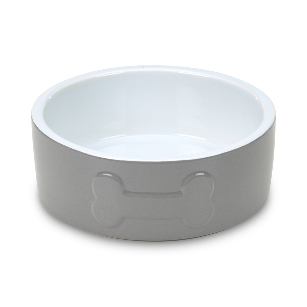 BONE CERAMIC BOWL GREY/WHITE 15CM