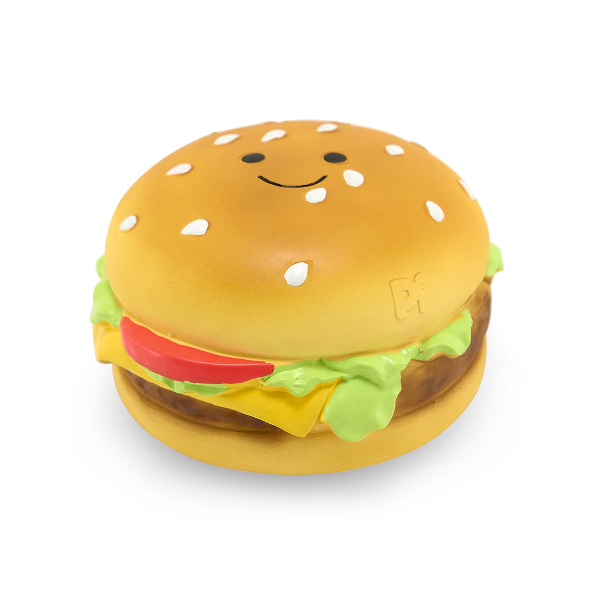 FOODIE FACES LATEX BURGER DOG TOY