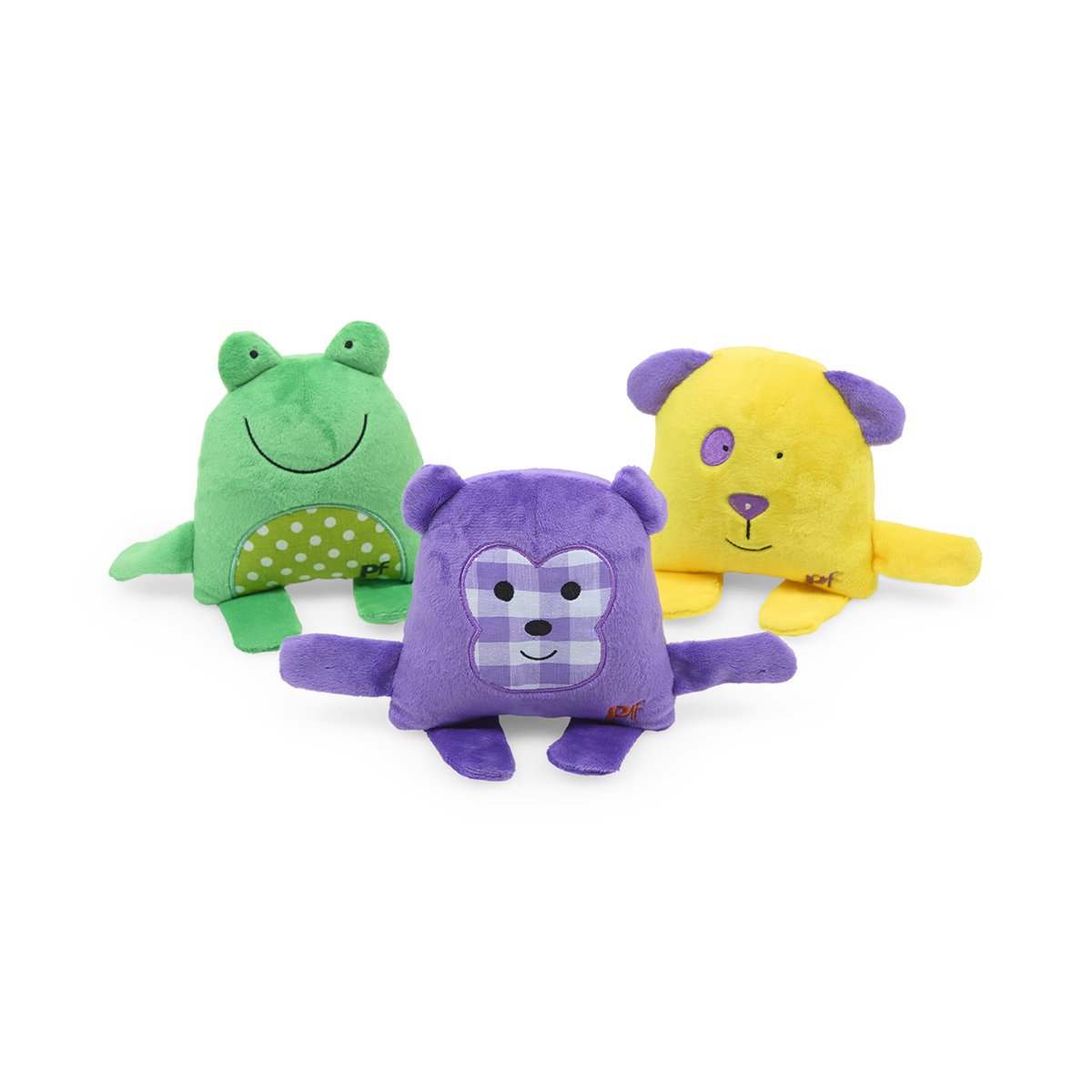 LITTLE PETFACE CRINKLE FEET CHARACTERS MIXED PLUSH DOG TOYS