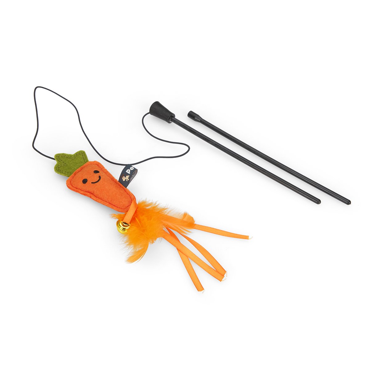 FOODIE FACES FELT CARROT CHRISTMAS CAT TEASER TOY