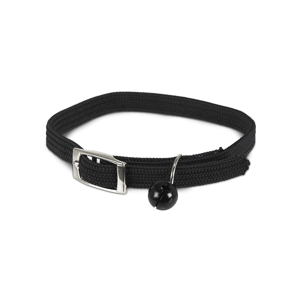 BLACK STRETCH NYLON CAT COLLAR