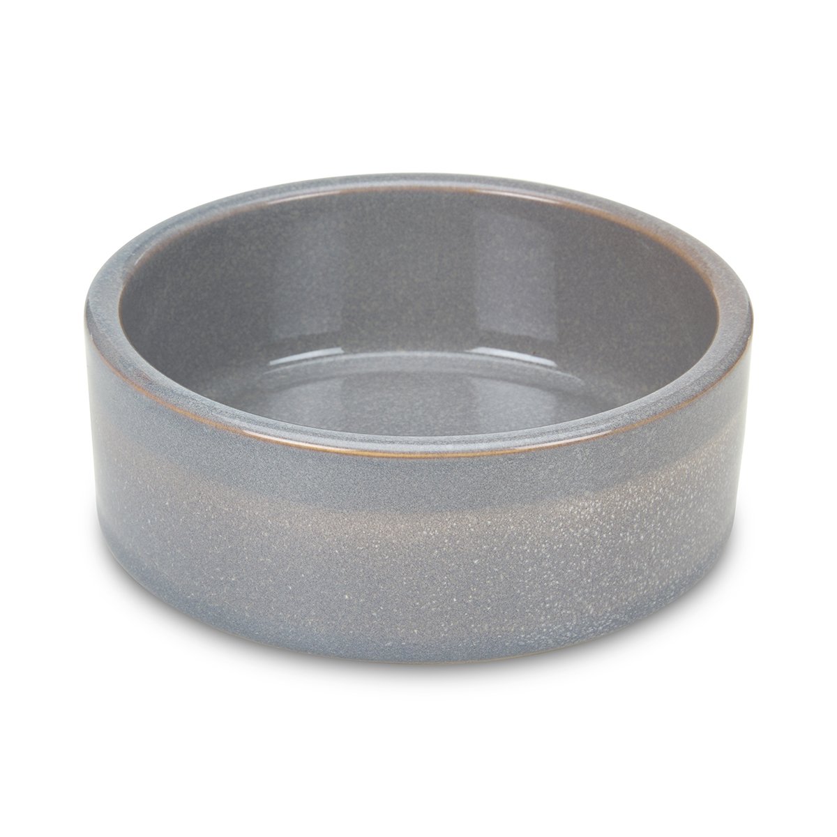 GREY TWO-TONE REACTIVE GLAZE CERAMIC BOWL 15CM