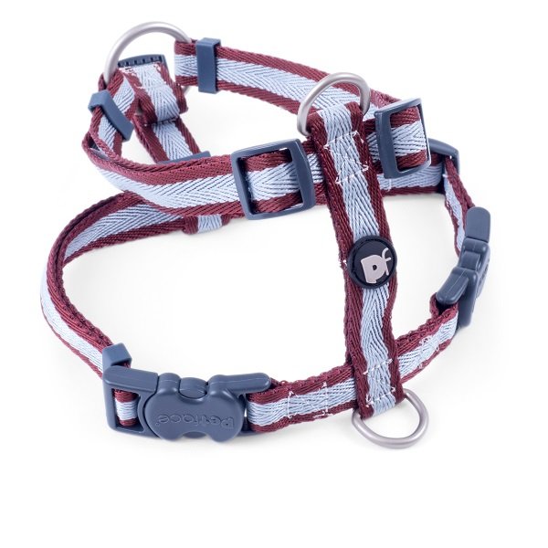 OX BLOOD STRIPE DOG HARNESS MED