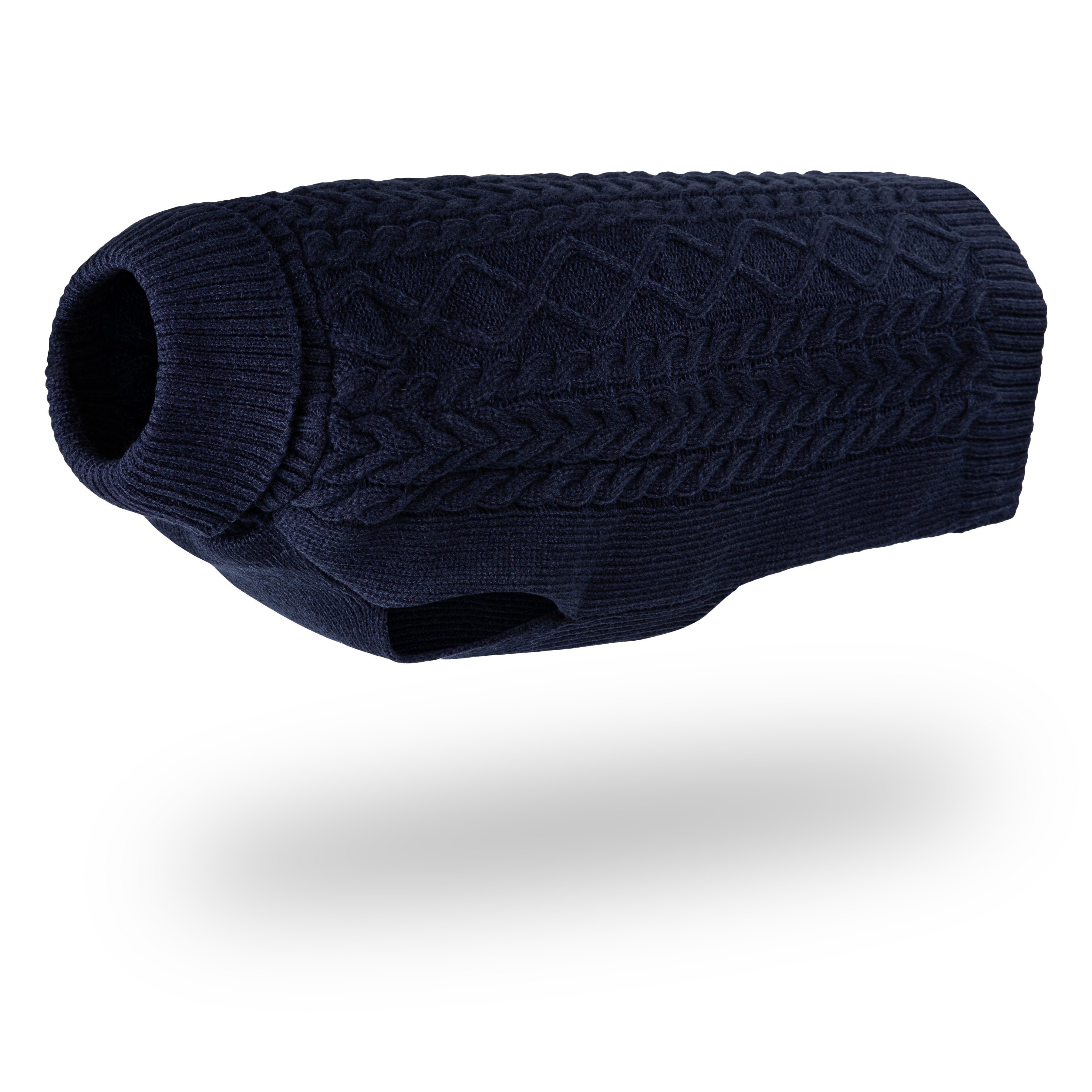 RECYCLED KNITTED DOG SWEATER NAVY 50-55cm