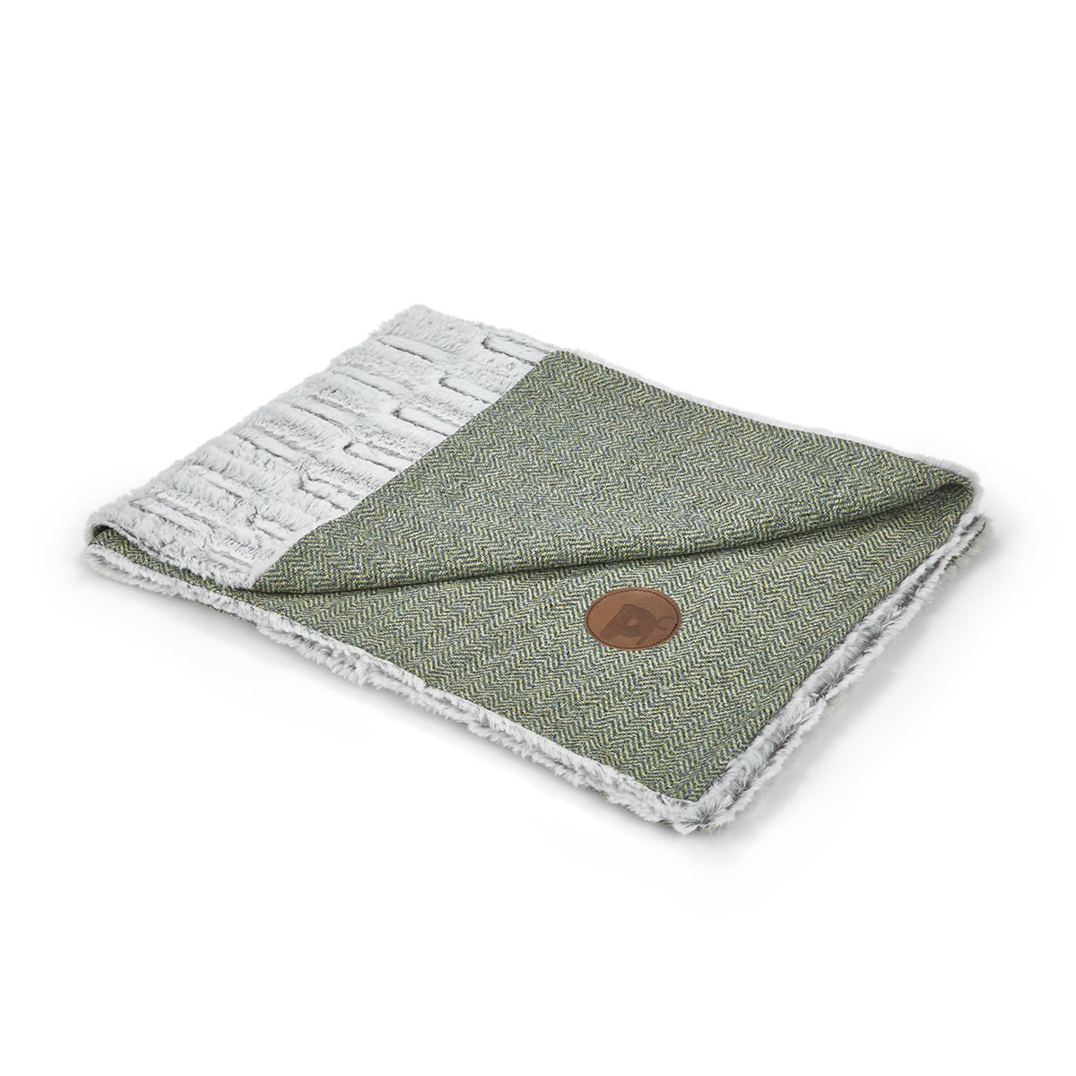 SAGE HERRINGBONE PET COMFORTER BLANKET