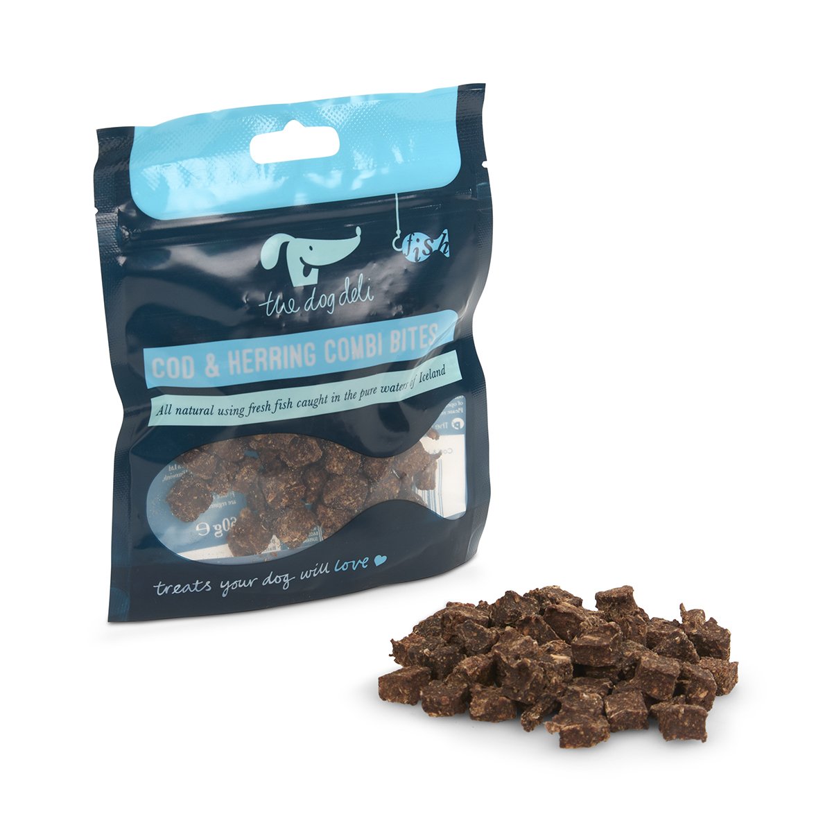 DOG DELI COD & HERRING COMBI BITES DOG TREATS 60g