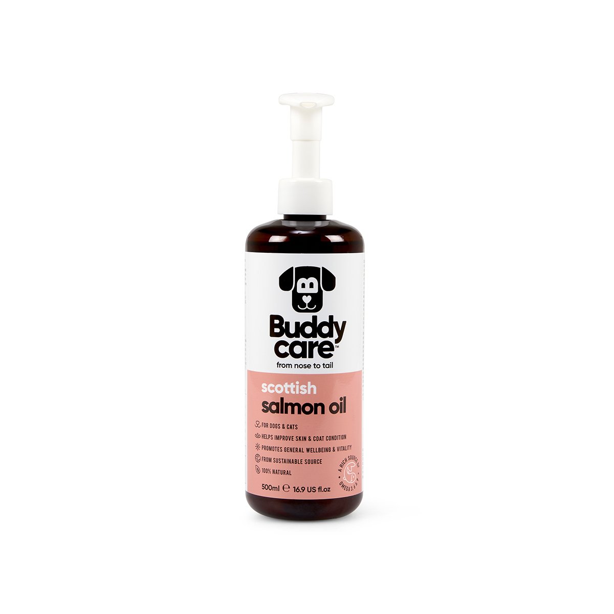 BUDDYCARE SCOTTISH SALMON OIL - FOR DOGS & CATS 500ML