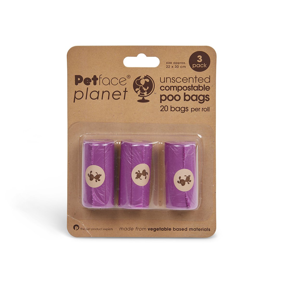 3 ROLL REFILL COMPOSTABLE POOP BAGS