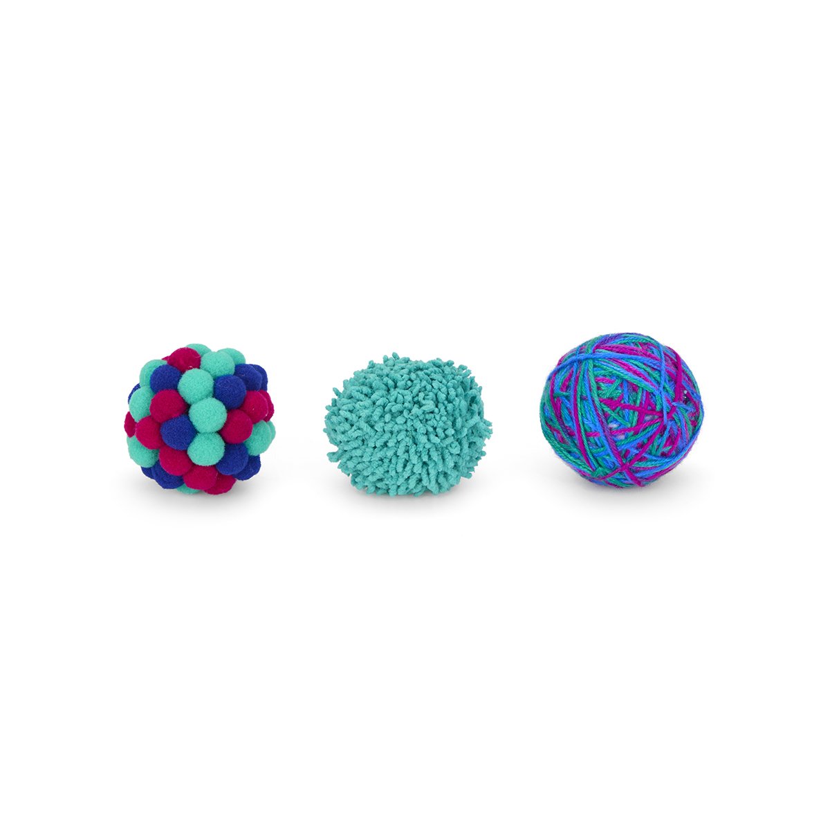 CATKINS - ASSORTED PLUSH CAT TOY BALLS
