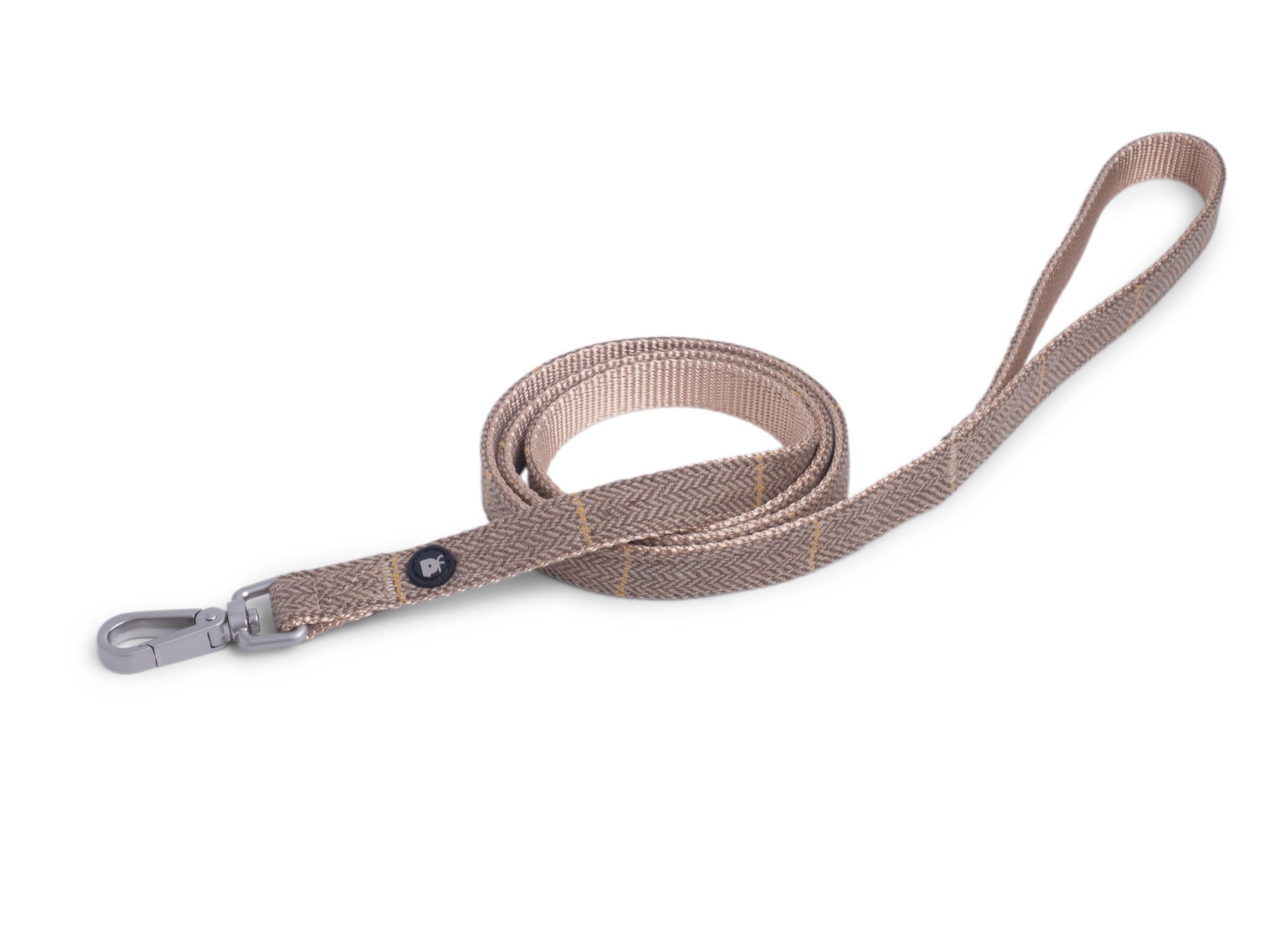TAN TWEED DOG LEAD MED