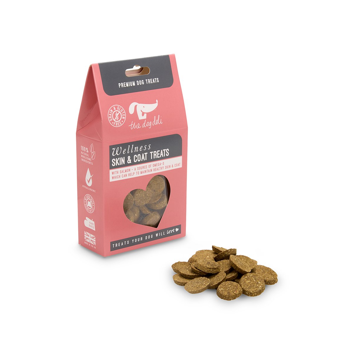DOG DELI 165G WELLNESS SKIN AND COAT DOG TREATS