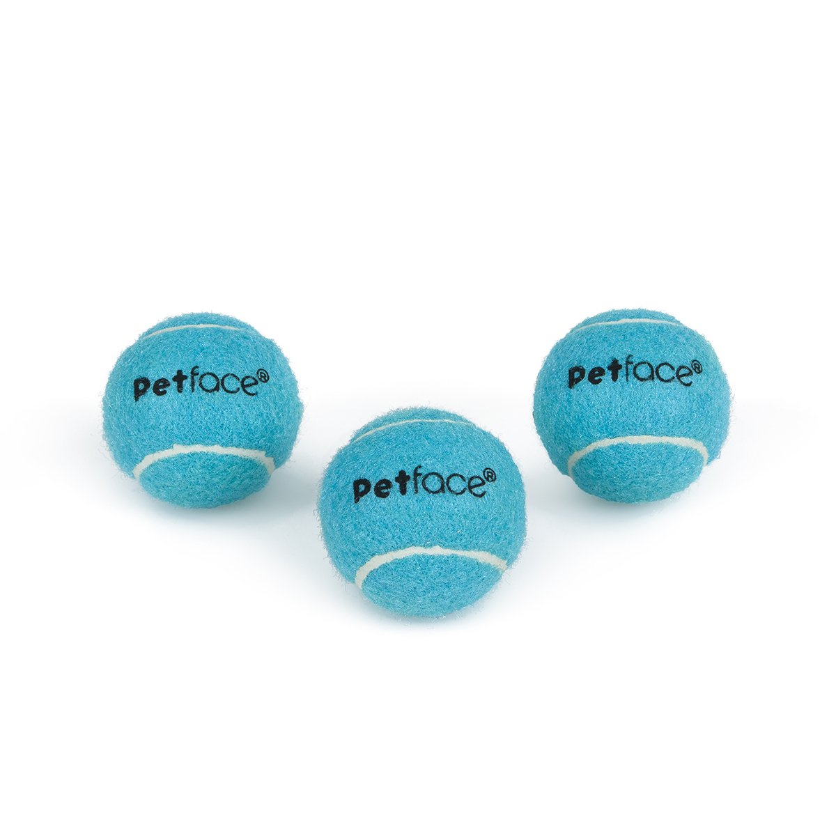 LITTLE PETFACE 3 PACK MINI TENNIS BALLS PET TOY 4.8CM