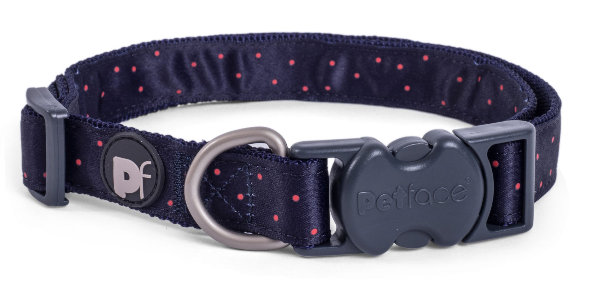 SCARLET DITSY SPOT DOG COLLAR LRG