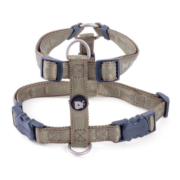 COUNTRY GREEN TONAL BONES DOG HARNESS SML