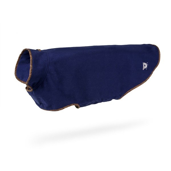 NAVY FLEECE DOG COAT - 60CM